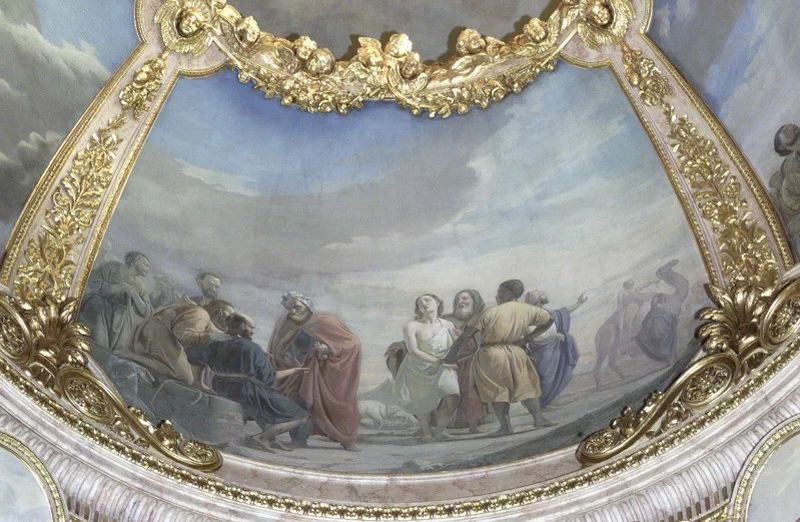 Giuseppe venduto dai fratelli - 1862, affresco, Cattedrale di S. Alessandro (BG)